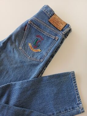 Vintage 90s Levi's 853 Jeans Big E High Rise Straight Denim Japan Size 30 Cotton